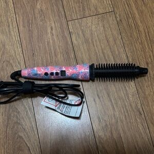 Pink Floral Hair Styling Brush